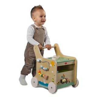 TINY LOVE FARMERS FUNDAY PUSH & PLAY WOODEN WALKER