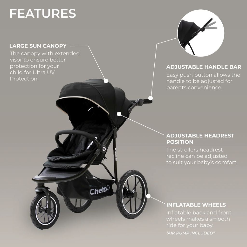 Baby Stroller Stroller With Large Sun Canopy Compact Stroller