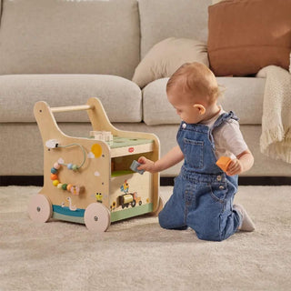 TINY LOVE FARMERS FUNDAY PUSH & PLAY WOODEN WALKER
