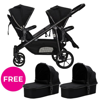 CHELINO DEUCE TWIN STROLLER with 2 x FREE BASSINETS