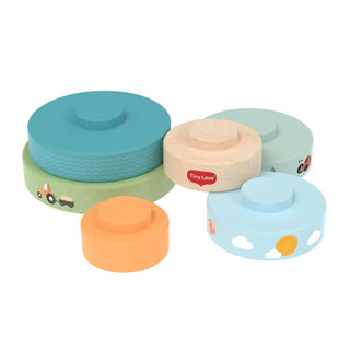 TINY LOVE FARMERS FUNDAY WOODEN STACKING TOWER