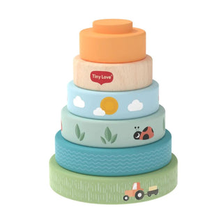 TINY LOVE FARMERS FUNDAY WOODEN STACKING TOWER