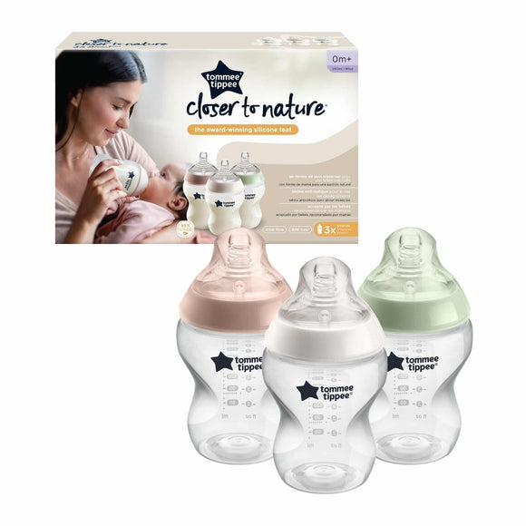 TOMMEE TIPPEE BOTTLE 260ML CLOSER TO NATURE 3 PACK