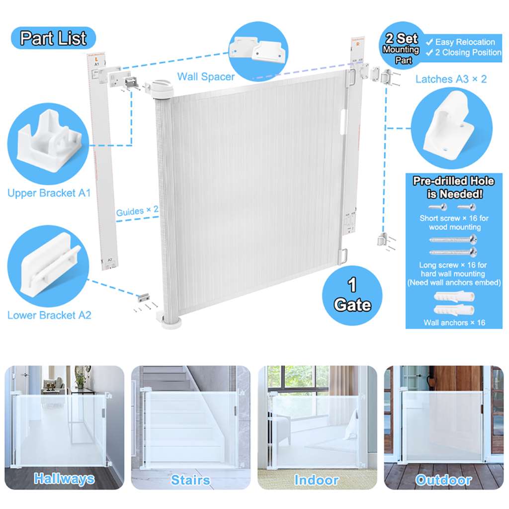 BABYWOMBWORLD RETRACTABLE BABY SAFETY GATE – Precious Cargo