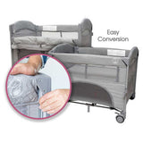 BABYWOMBWORLD 2-IN-1 CO-SLEEPER AND CAMP COT