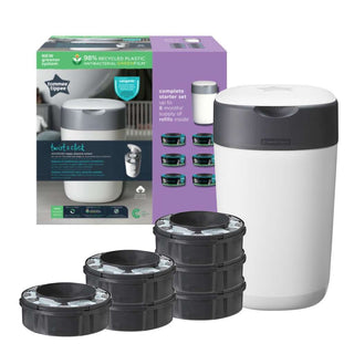 TOMMEE TIPPEE SANGENIC TWIST & CLICK ADVANCED NAPPY BIN STARTER KIT