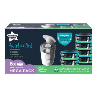 TOMMEE TIPPEE SANGENIC TWIST & CLICK ADVANCED NAPPY BIN REFILLS