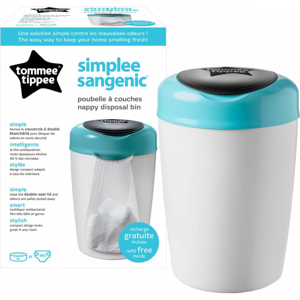 TOMMEE TIPPEE SIMPLEE SANGENIC NAPPY DISPOSAL BIN – Precious Cargo