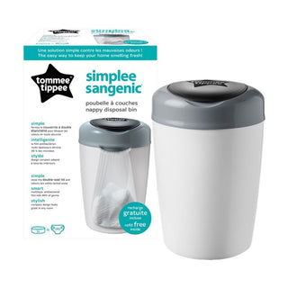 TOMMEE TIPPEE SIMPLEE SANGENIC NAPPY DISPOSAL BIN