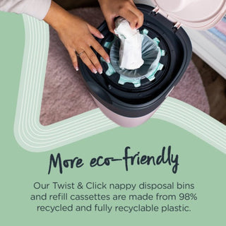 TOMMEE TIPPEE SANGENIC TWIST & CLICK ADVANCED NAPPY BIN- ECO FRIENDLIER
