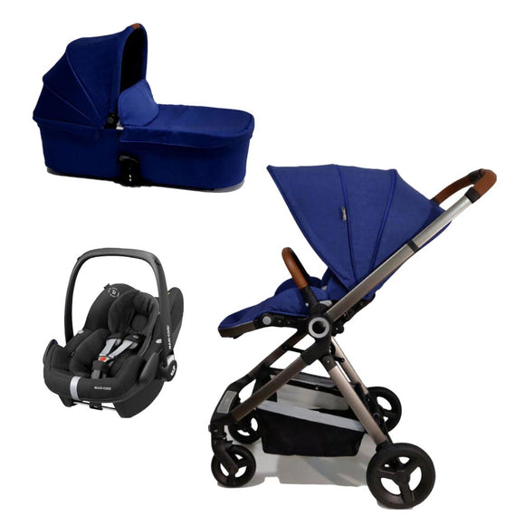 ALFA KIDS DELUXE STROLLER, CARRY COT AND PEBBLE PRO