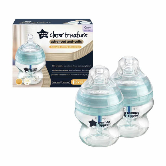 TOMMEE TIPPEE BOTTLE 150ML ADVANCED ANTI-COLIC 2 PACK